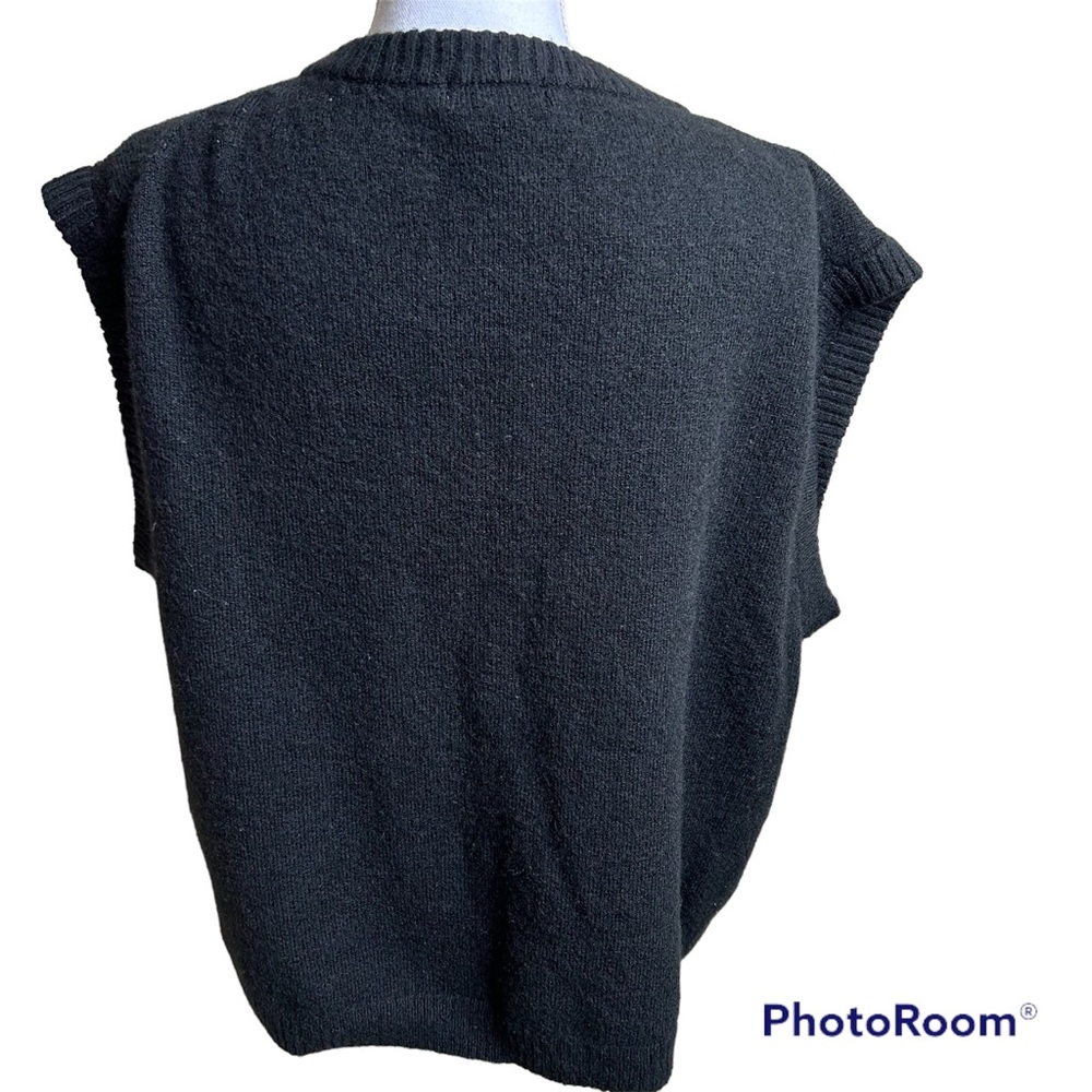 Black womens oversized sweater vest from H&M - Picture 2 of 2